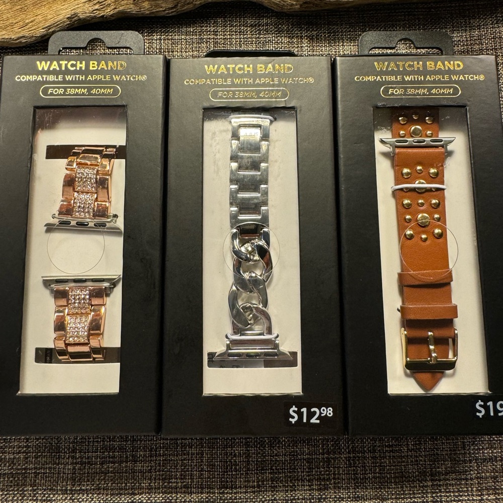 886-RTT Three New Watch Bands Compatible With Apple Watch 38MM , 40MM